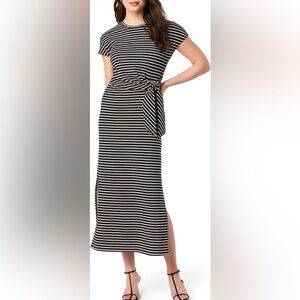 navy blue midi dress Plissé Midi Dress